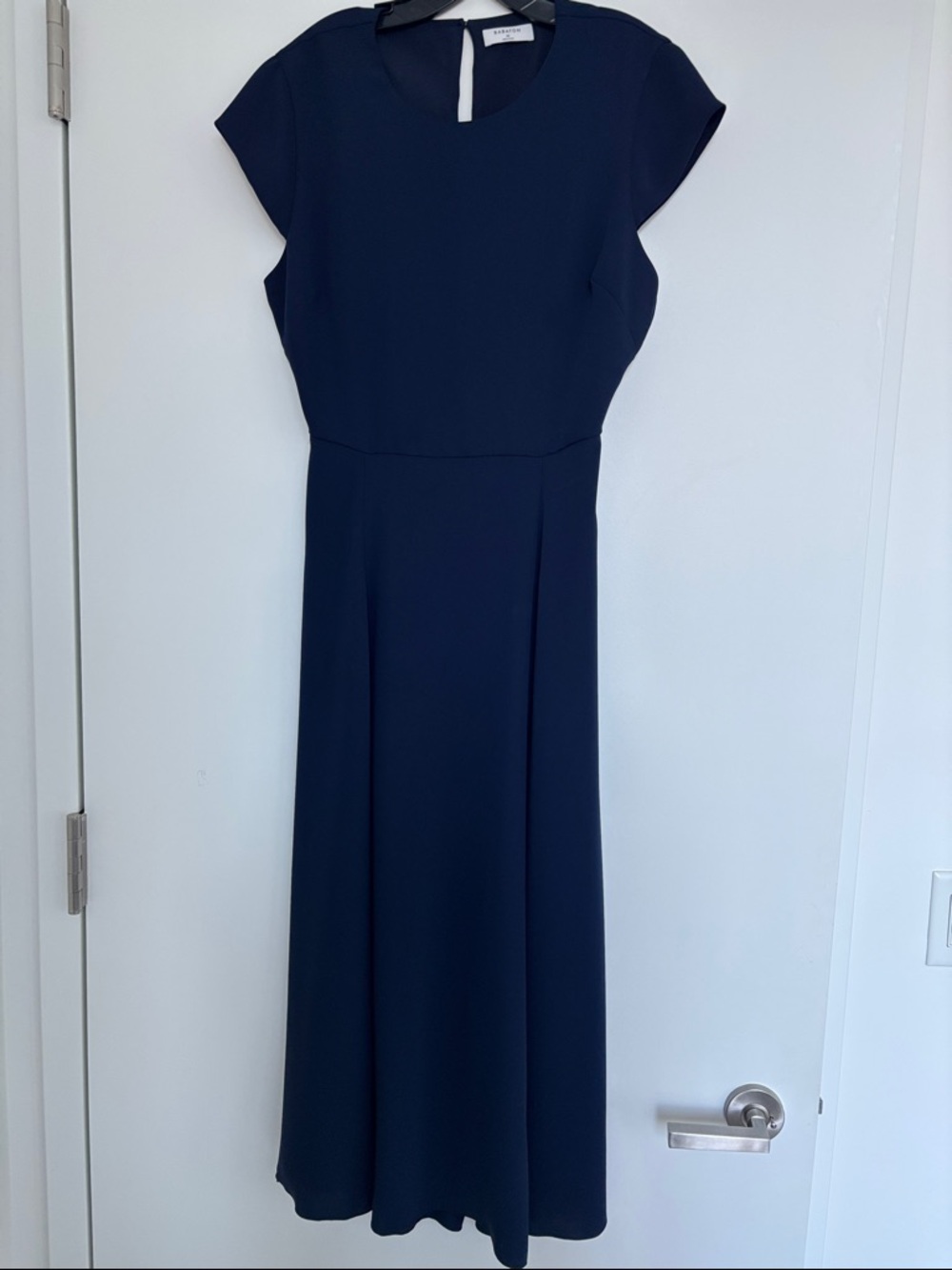 Babaton Aritzia  Navy Cap-Sleeve Maxi Dress